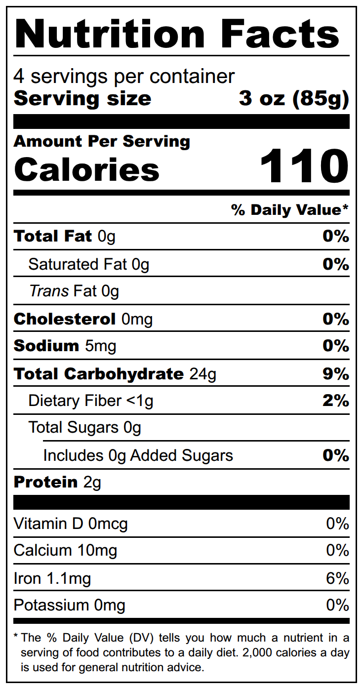 Selecciona tu Carbohidrato (4 Porciones)