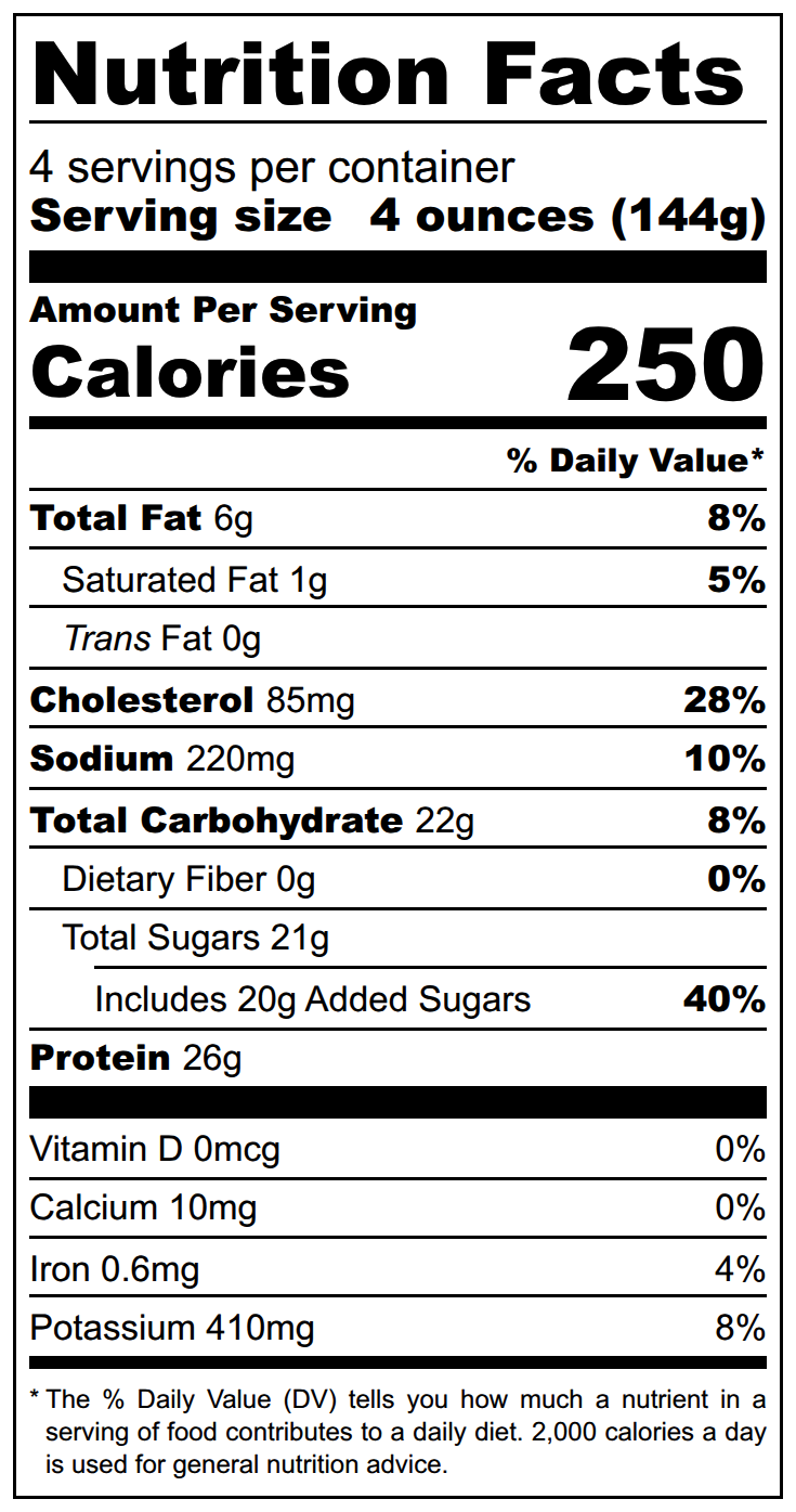 Select Your Sauce: Sliced Chicken (4 Servings)
