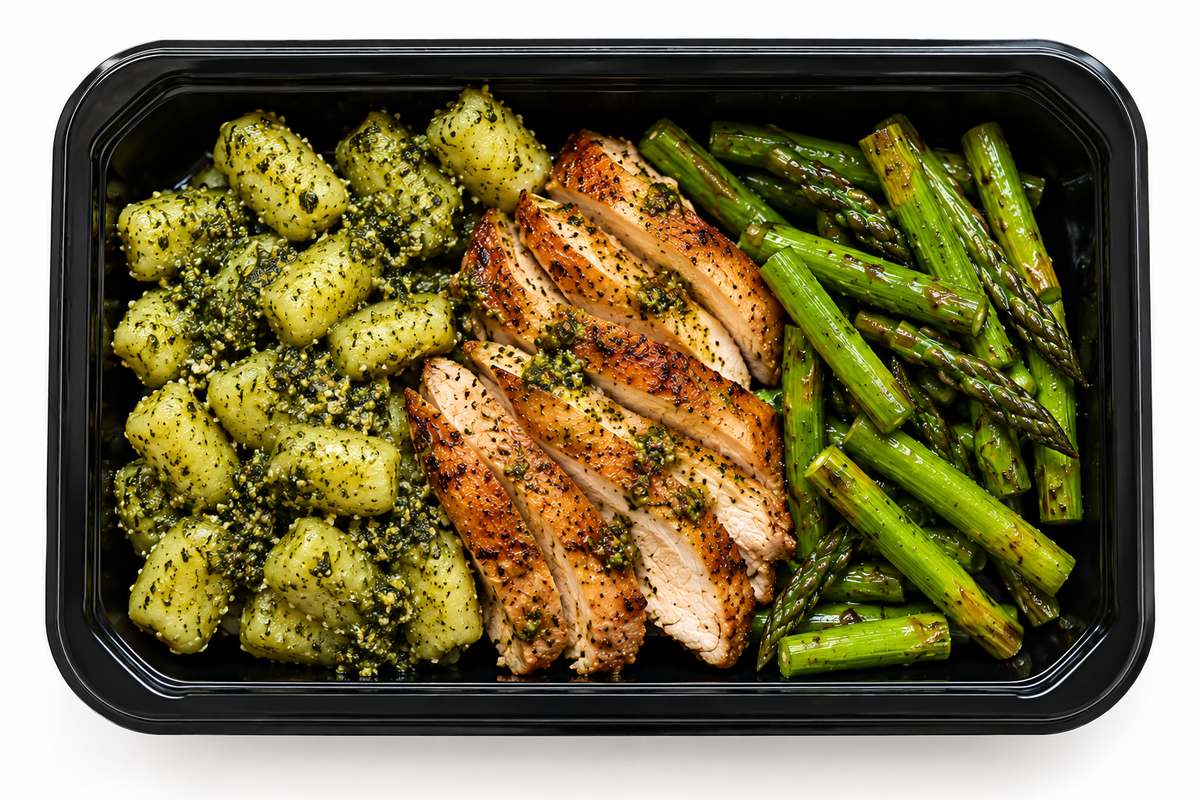 Pesto Gnocchi with Blackened Chicken