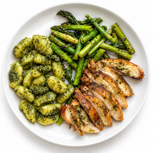 Pesto Gnocchi with Blackened Chicken